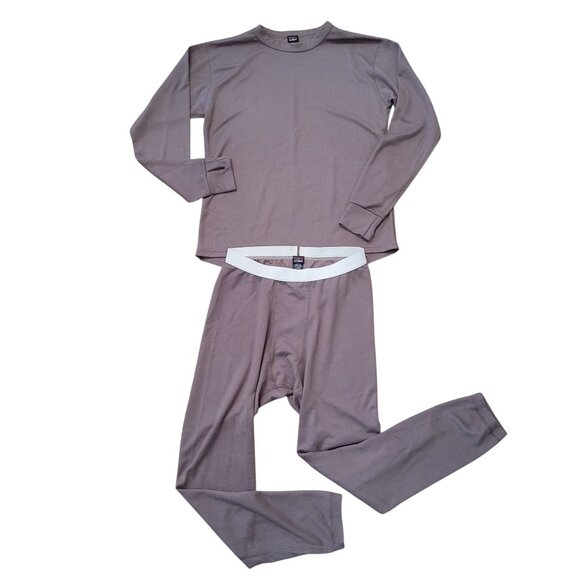LL Bean M Base Layer Set Long Sleeve Top Long Johns Made In USA Thermal Underwea - Picture 1 of 8